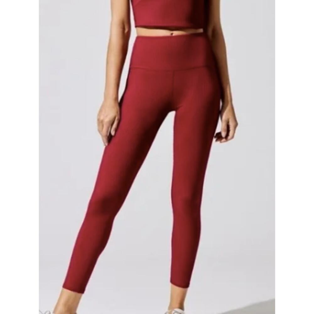 Carbon 38 Ribbed Red Legging Size M